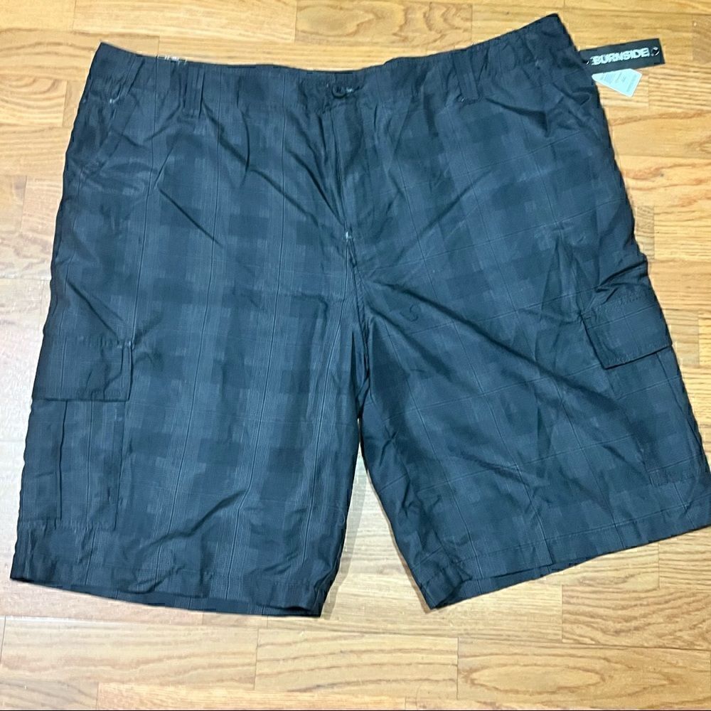 44 BURNSIDE charcoal gray hybrid board shorts. With 6 total pockets nwt